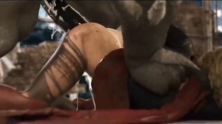 3D ANIMATED HENTAI monster with big cock // hard fuck