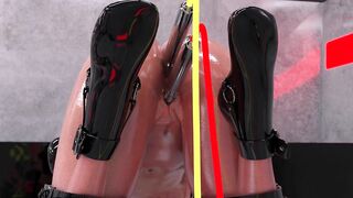 Gagged Teen in Bitchsuit 3D BDSM Animation