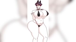 Komi's Milf Mom Bouncing Her Massive Ass and Tits to the Sad Cat Dance