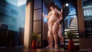 Overwatch - Pregnant Mei Thigh Sex (Animation with Sound)