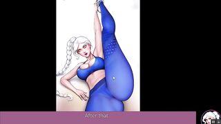 Train your ass with Elsa [Rule 34 Hentai game] Elsa and her stepsister fuck the gym teacher