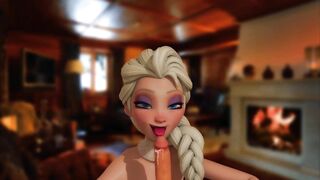 Frozen - Elsa blowjob - animation 01