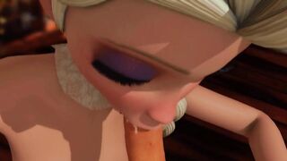 Frozen - Elsa blowjob - animation 01