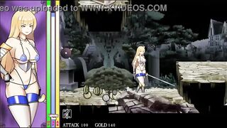 Cute blonde lady in hentai ryona sex with green men in Golden senki female w erotic game video