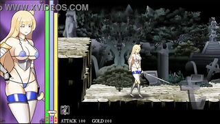 Cute blonde lady in hentai ryona sex with green men in Golden senki female w erotic game video