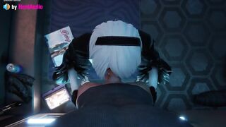 2B Deepthroat Blowjob (Nier Automata 3d animation with sound)
