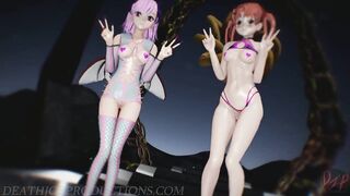 MMD R18+ Demon Misaka 4.0 And Kuroko 2020Instillation Portal Island 1178