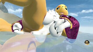 A Rena Playing With Her Pussy in a Waterfall