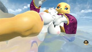 A Rena Playing With Her Pussy in a Waterfall