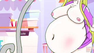 Accidental ice cream weigh gain, fat blonde