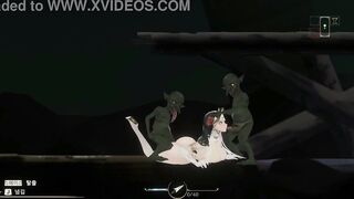 Hot lady having sex with green men in Thornsin new hentai ryona erotic game video