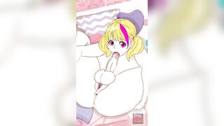 Futanari Self Sucks her Own Cock animation with sound