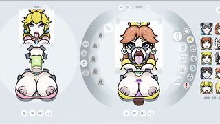 Fapwall [Weird Hentai game] Rosalina Peach and Daisy gets the best gangbang of their life without Ma