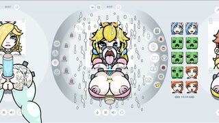 Fapwall [Weird Hentai game] Rosalina Peach and Daisy gets the best gangbang of their life without Ma