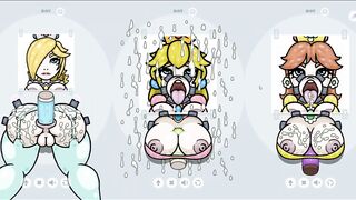 Fapwall [Weird Hentai game] Rosalina Peach and Daisy gets the best gangbang of their life without Ma