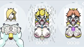 Fapwall [Weird Hentai game] Rosalina Peach and Daisy gets the best gangbang of their life without Ma