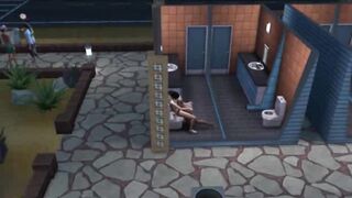 Lesbian sex in the toilet of the city library | porn cartoon