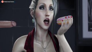 3D Mistress Calls Her Live Members To Cum In Her Mouth Like Breakfast | MakimaOrders