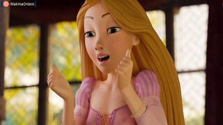 3D Rapunzel Delicious Sloppy Blowjob to Her Prince Cum in Mouth | MakimaOrders