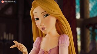 3D Rapunzel Delicious Sloppy Blowjob to Her Prince Cum in Mouth | MakimaOrders