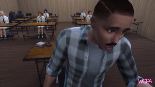 [TRAILER] Naughty female student teasing older teacher - Interracial - College sex