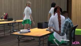 [TRAILER] Naughty female student teasing older teacher - Interracial - College sex