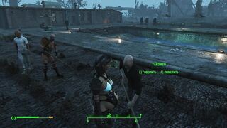 Half-zombie, half-people fuck a pregnant sexy brunette | Porno Game 3d