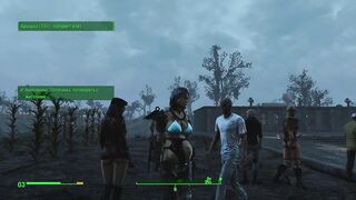 Half-zombie, half-people fuck a pregnant sexy brunette | Porno Game 3d