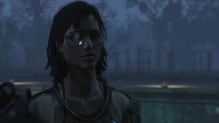 Half-zombie, half-people fuck a pregnant sexy brunette | Porno Game 3d