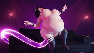 A Ghostly Cumflation- belly and breasts expansion, cum inflation