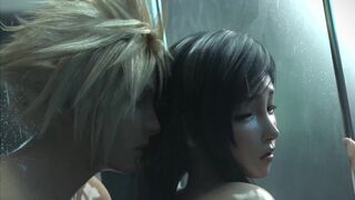 Final Fantasy Tifa Romantic Shower (3D Hentai)