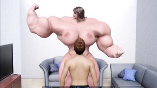 Hulky Girlfriend (Female muscle Growth)