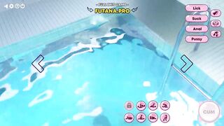 Animation futa sex in the water - shy dickgirl gently fucks a woman