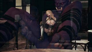 Big monster ork fuck with female knight - Hentai 3D animation